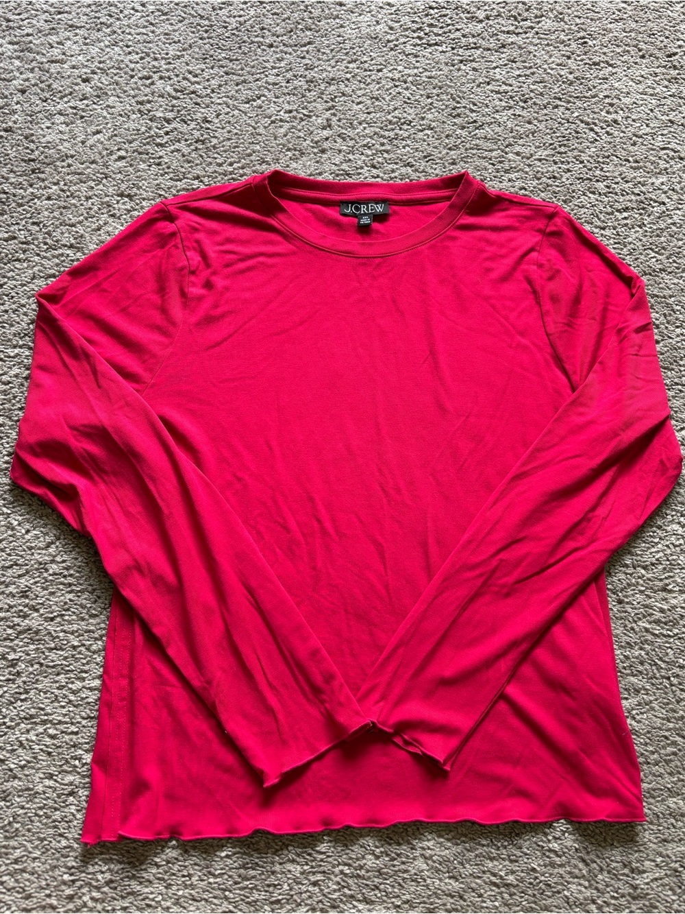 J.Crew Pink Long Sleeve Button Cuff Knit Top XXL Soft Stretch
